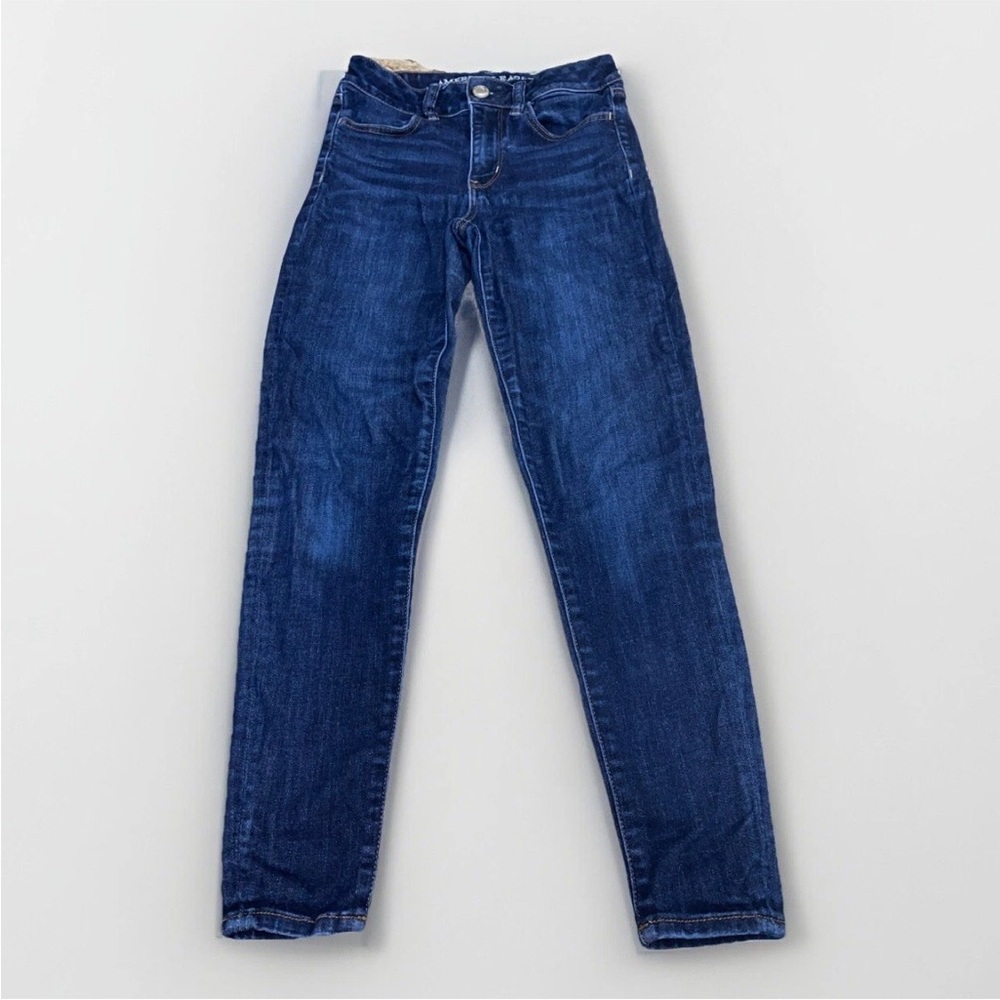 American Eagle Women Super Super Stretch Jeans Size 2 Jeans Short Crop Jegging